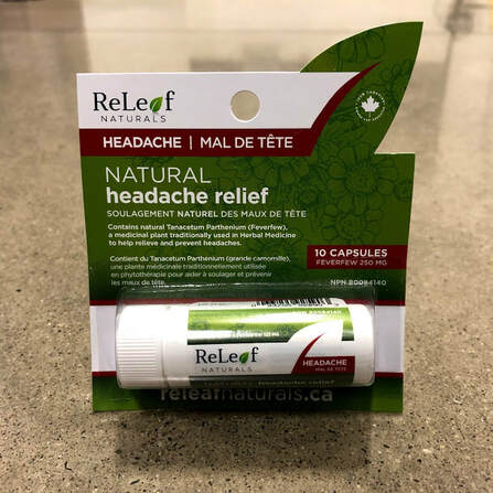 Releaf Naturals Headache Relief 10 Capsules