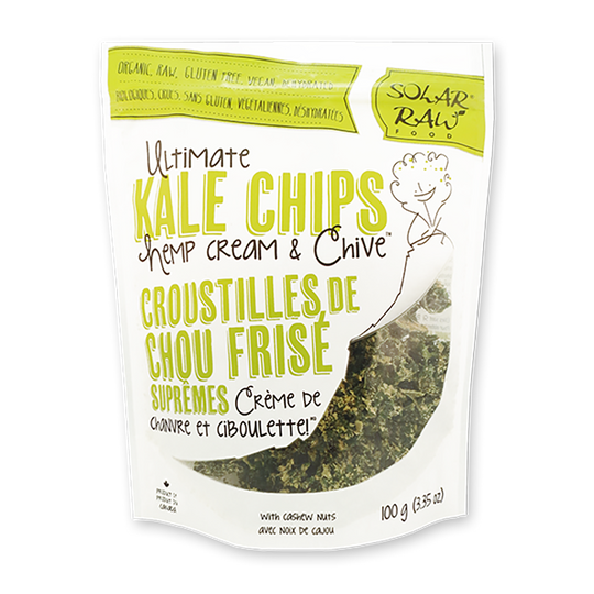 Solar Raw Organic Kale Chips-Hemp Cream & Chive 100g