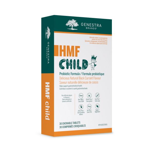 Genestra HMF Child Chewable Probiotic 30 Tablets (Black Currant)