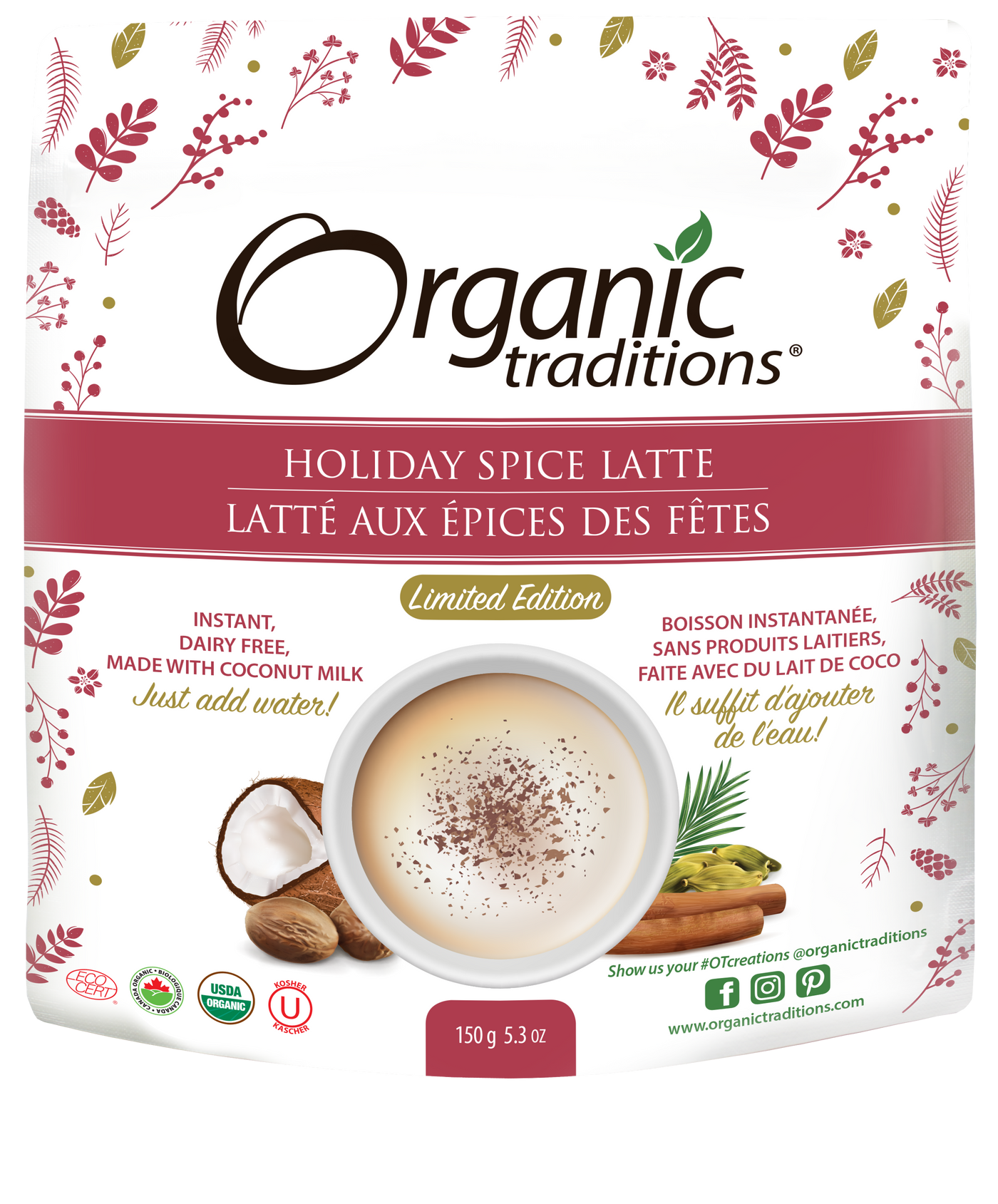Organic Traditions Organic Holiday Spice Latte 150g