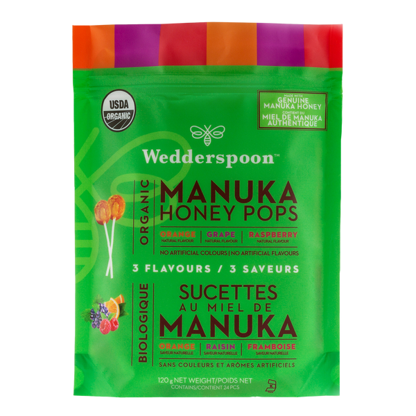 Wedderspoon Organic Manuka Honey Pops Variety 120g