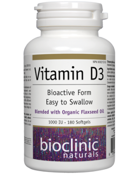 Bioclinic Naturals Vitamin D3 1000IU 180 Softgels