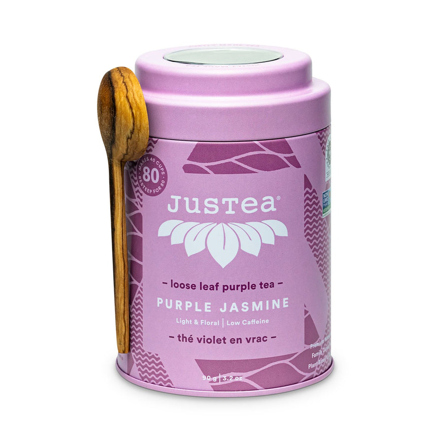 JusTea Purple Jasmine Fair Trade Loose Leaf Tea 90g