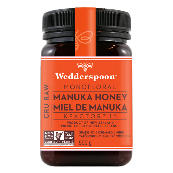 Wedderspoon Raw Manuka Honey KFactor 16 500g Jar