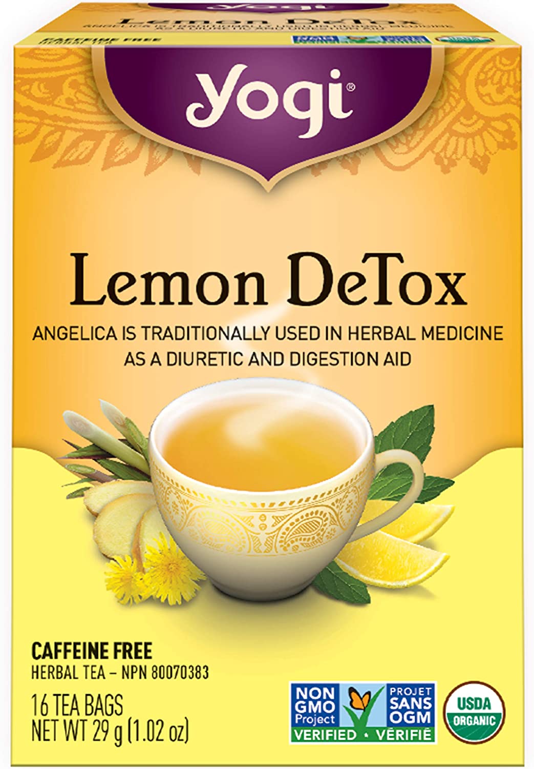 Yogi Organic Lemon Detox Tea 16 Teabags