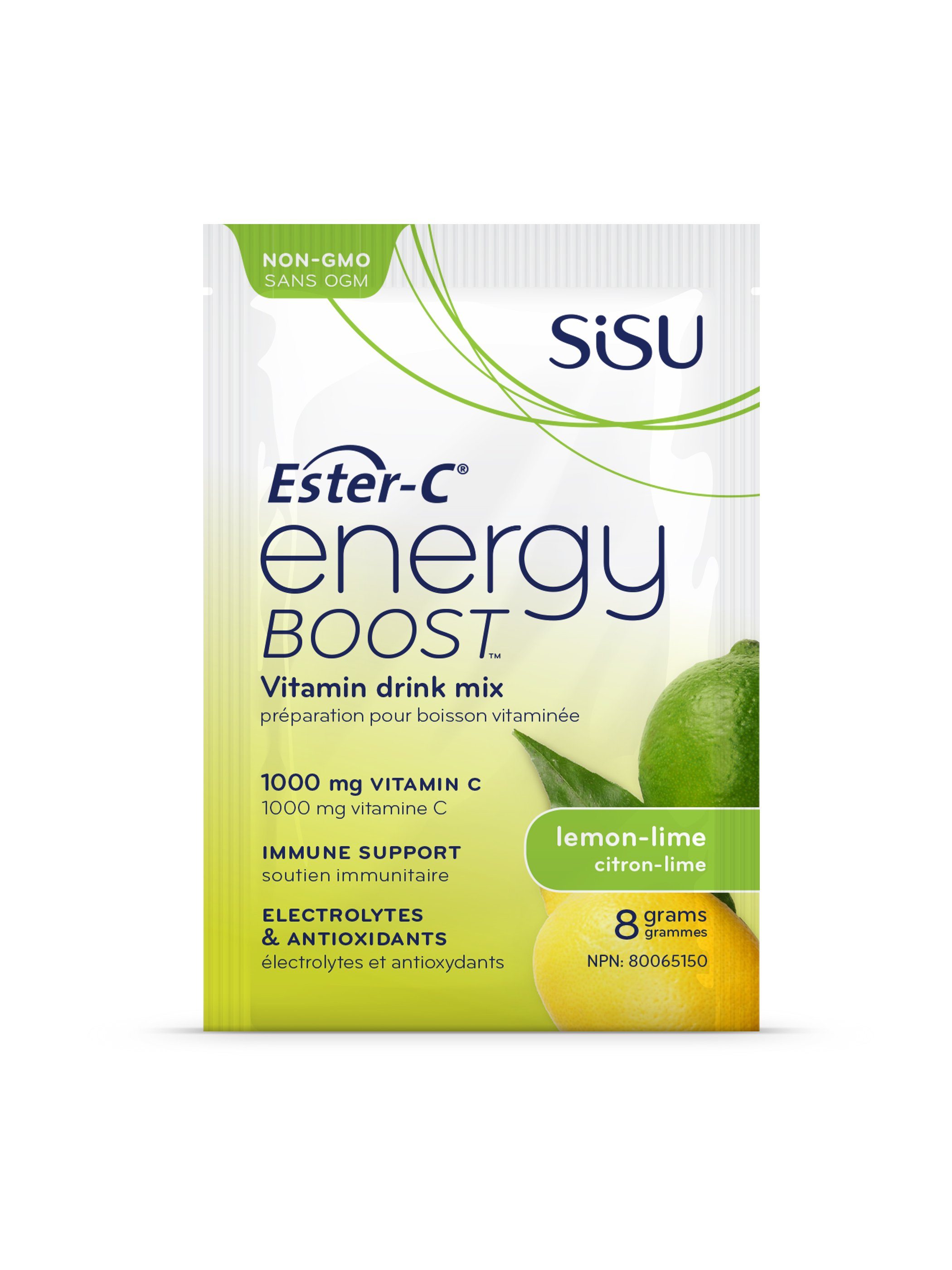 Sisu Ester-C Energy Boost Lemon Lime 8g Packet