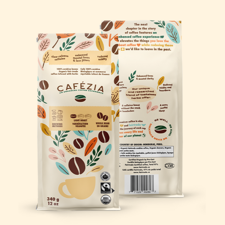 Cafezia Light Roast Whole Bean Coffee 340g