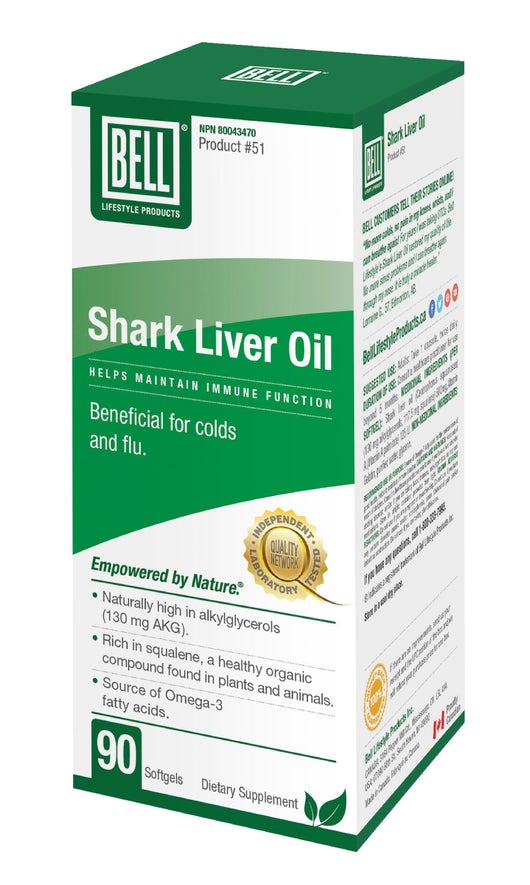 Bell Lifestyle Products #51 Shark Liver Oil 90 Capsules (Discontinued)