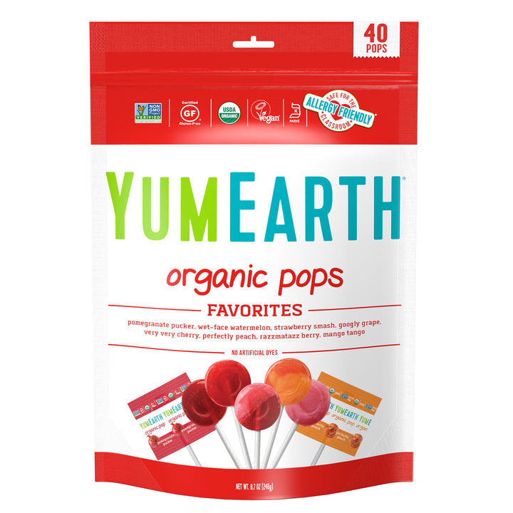 Yum Earth Organic 40 Lollipops 241g