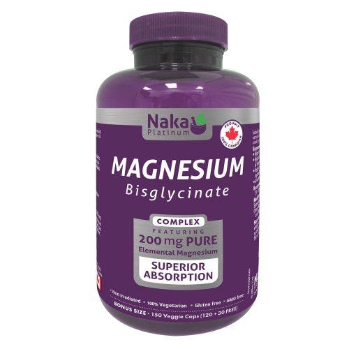 Naka Platinum Magnesium Bisglycinate 200mg 150 Veggie Caps