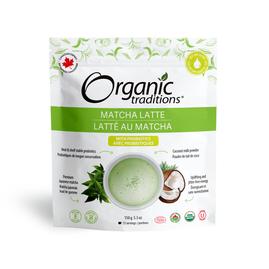 Organic Traditions Organic Matcha Latte with Probiotics 150g