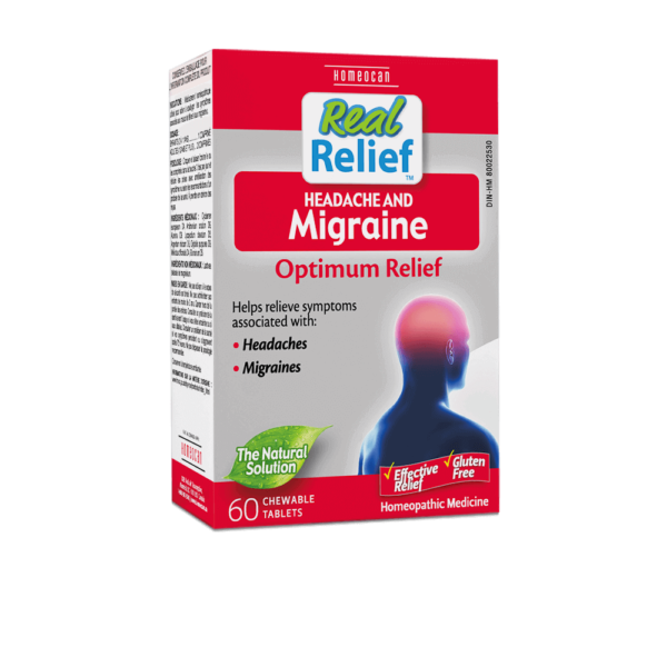 Homeocan Real Relief Headache and Migraine 60 Chewable Tablets