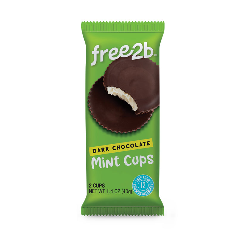 Free2b Dark Chocolate Mint Sunflower Butter Cups 40g