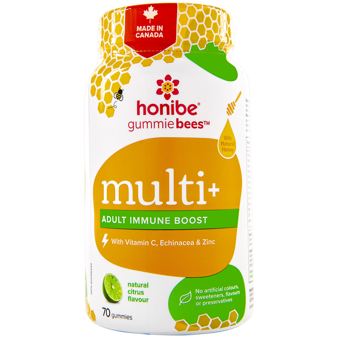 Honibe Honey Gummies Adult Multi+ Immune Boost 70 Gummies