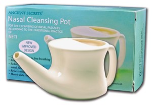 Ancient Secrets Nasal Cleansing Ceramic Neti  Pot