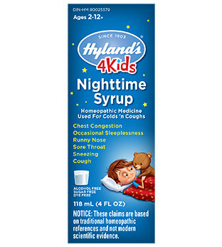 Hylands Nighttime Syrup Cold n' Cough 4 Kids 118mL