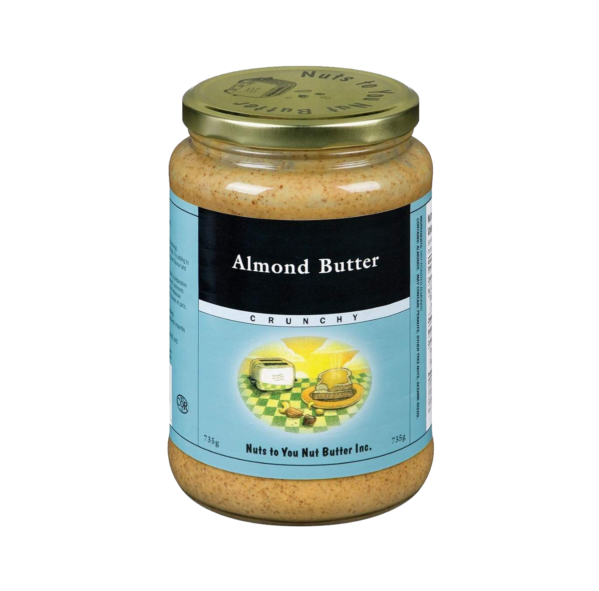 Nuts to You Almond Butter Crunchy 735g