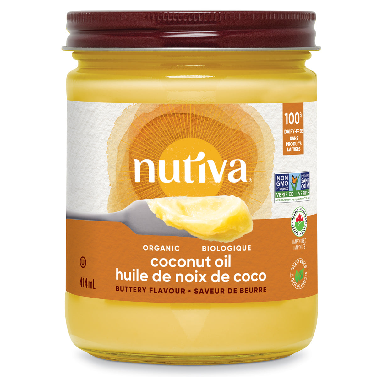 Nutiva Coconut Oil Butter Flavour Organic 414ml