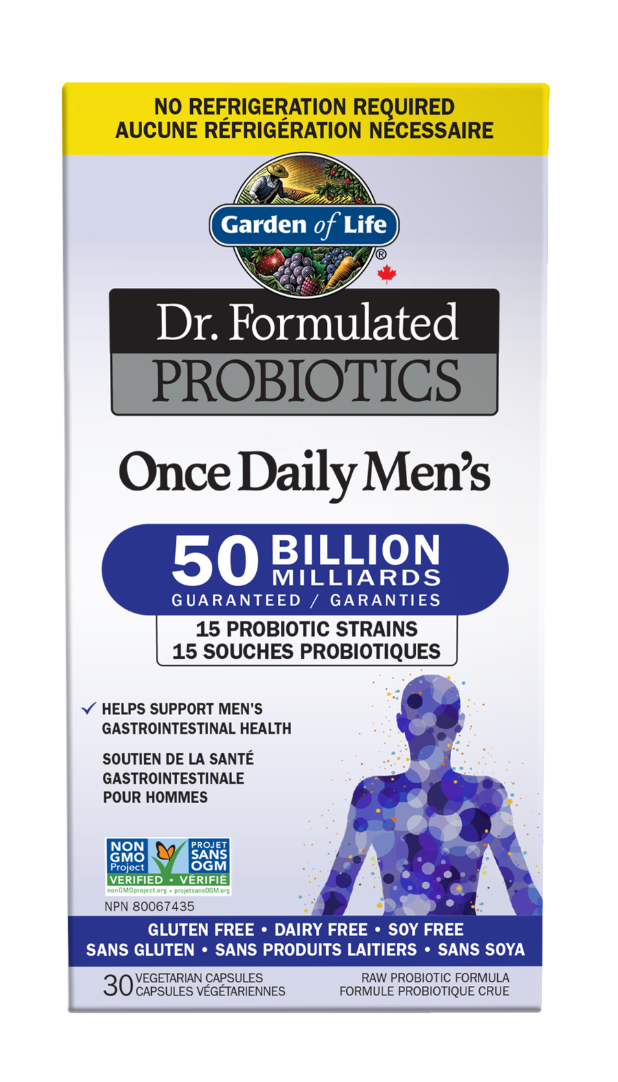Garden of Life Dr. Formulated Probiotics Once Daily Men's 50 Billion 30 Vegetarian Capsules