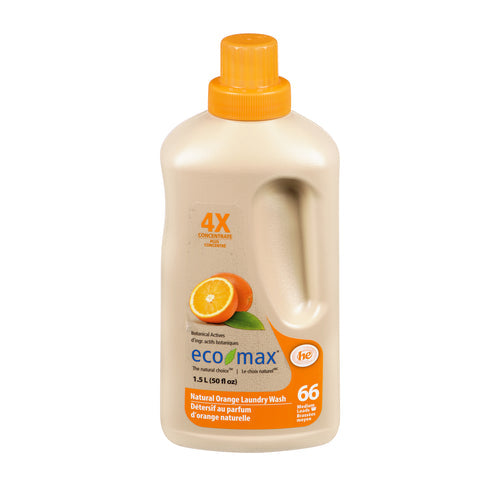 Eco Max Laundry Wash, 4X Concentrated, Orange HE 1.5L