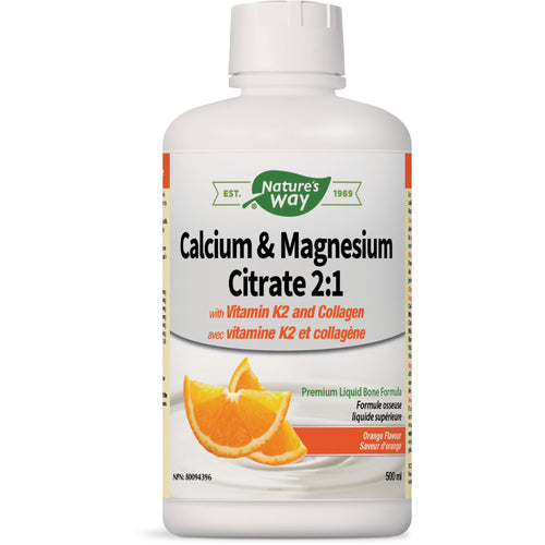 Nature's Way Calcium & Magnesium Citrate 2:1 Orange 500ml