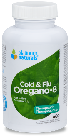Platinum Naturals Cold & Flu Oregano-8 60 Vegetarian Capsules