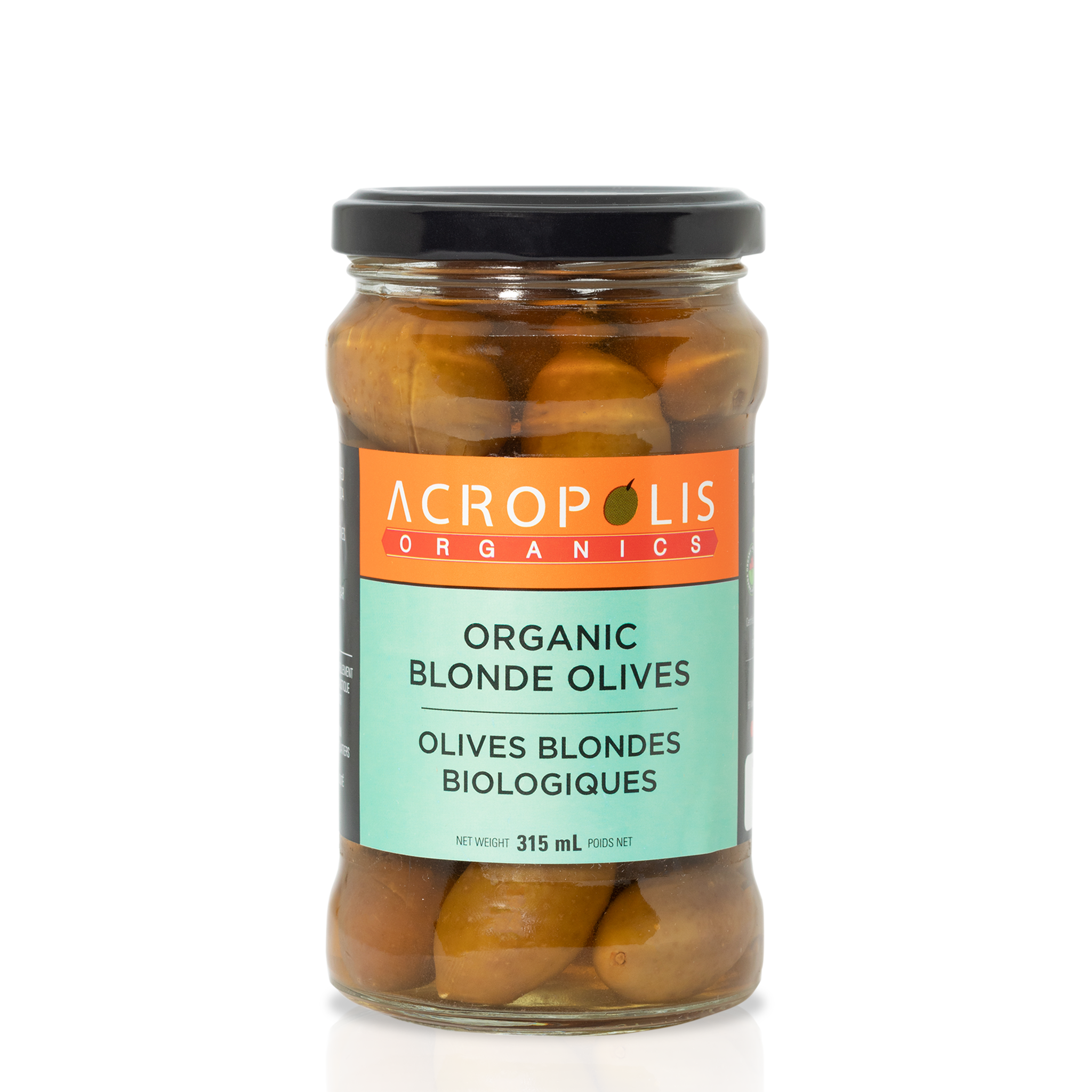 Acropolis Organics Blonde Olives 315ml