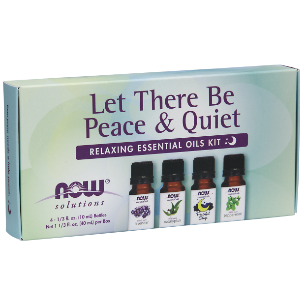 NOW Let there be Peace & Quiet Relaxing Essential Oil Kit 4 x 10ml