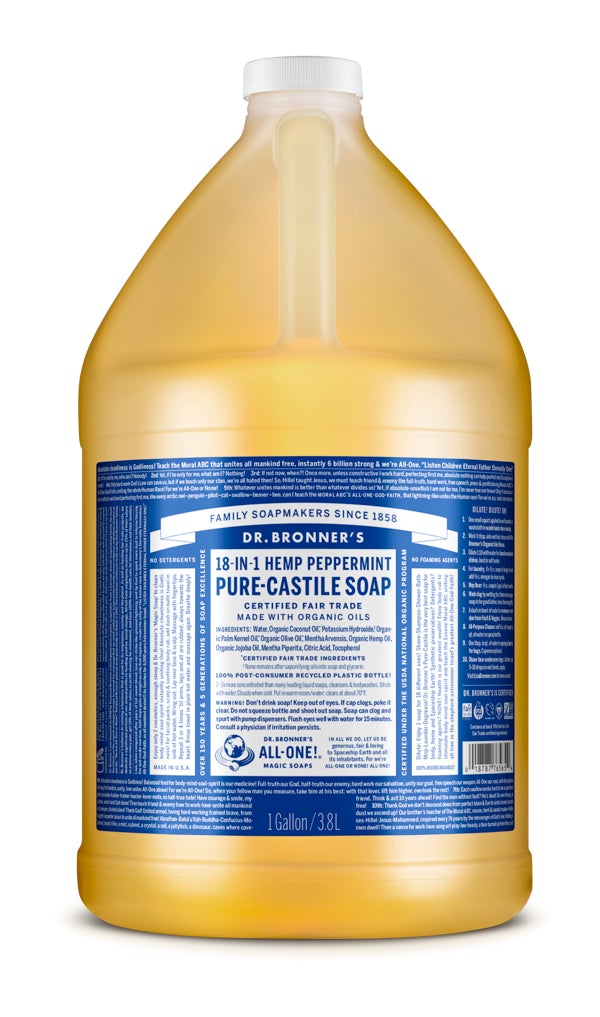 Dr. Bronner’s Organic Peppermint Castile Soap 3.78L