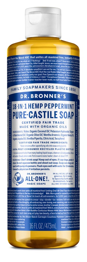 Dr. Bronner’s Organic Peppermint Oil Castile Soap 473ml