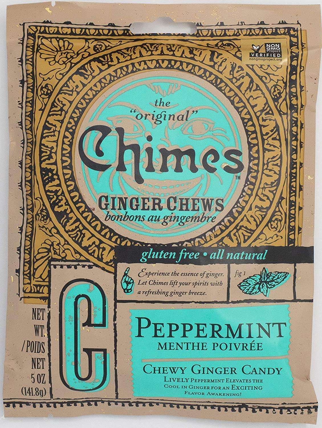 Chimes Peppermint Ginger Chews 142g