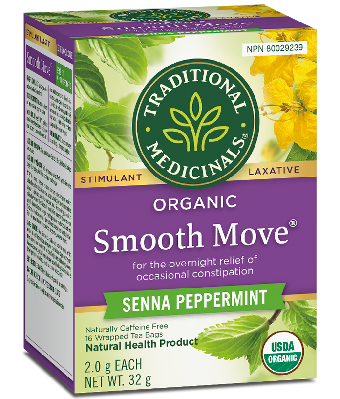 Traditional Medicinals Organic Peppermint Smooth Move Tea 16 Tea Bags