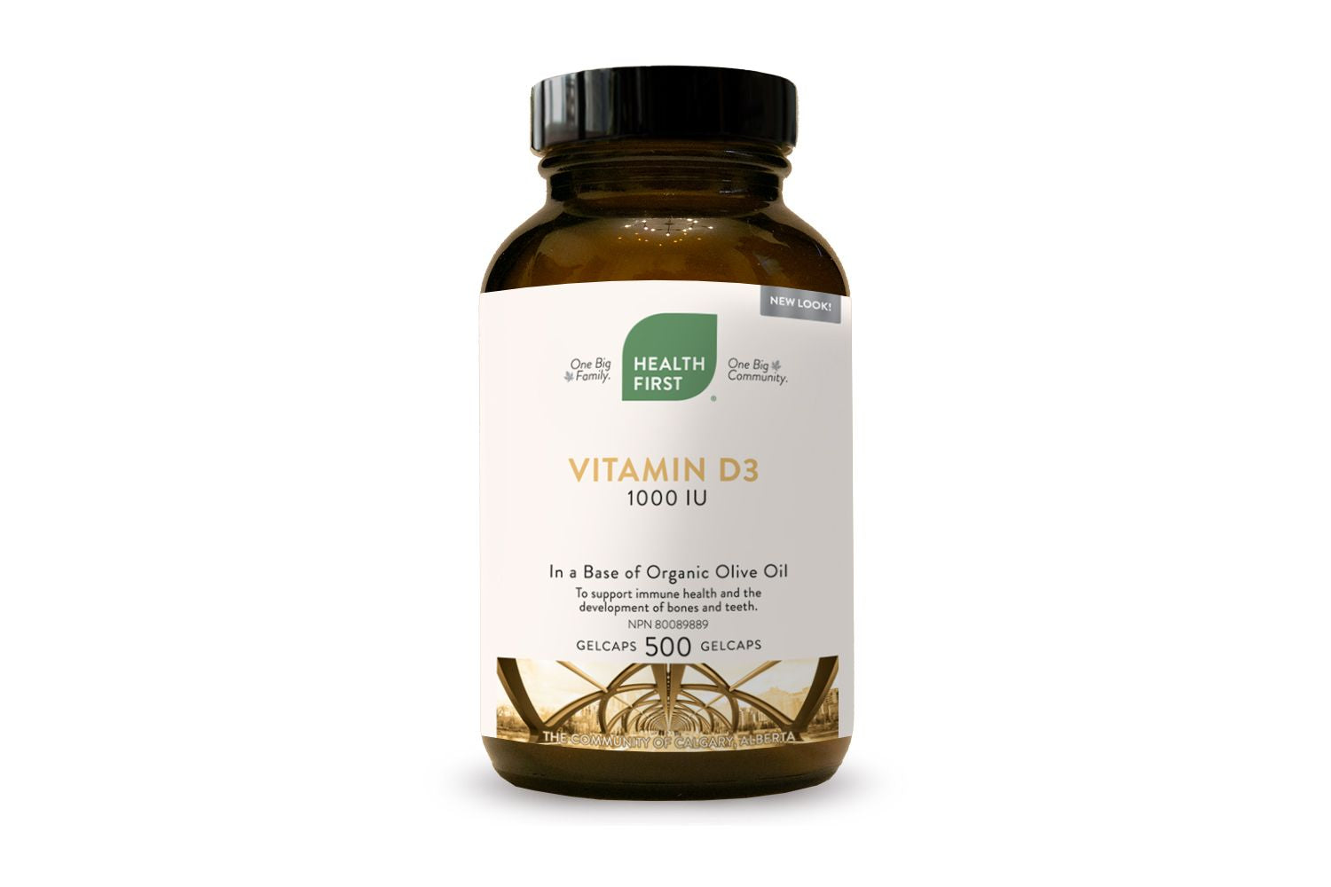 Health First Vitamin D3 1000 IU 500 Gelcaps