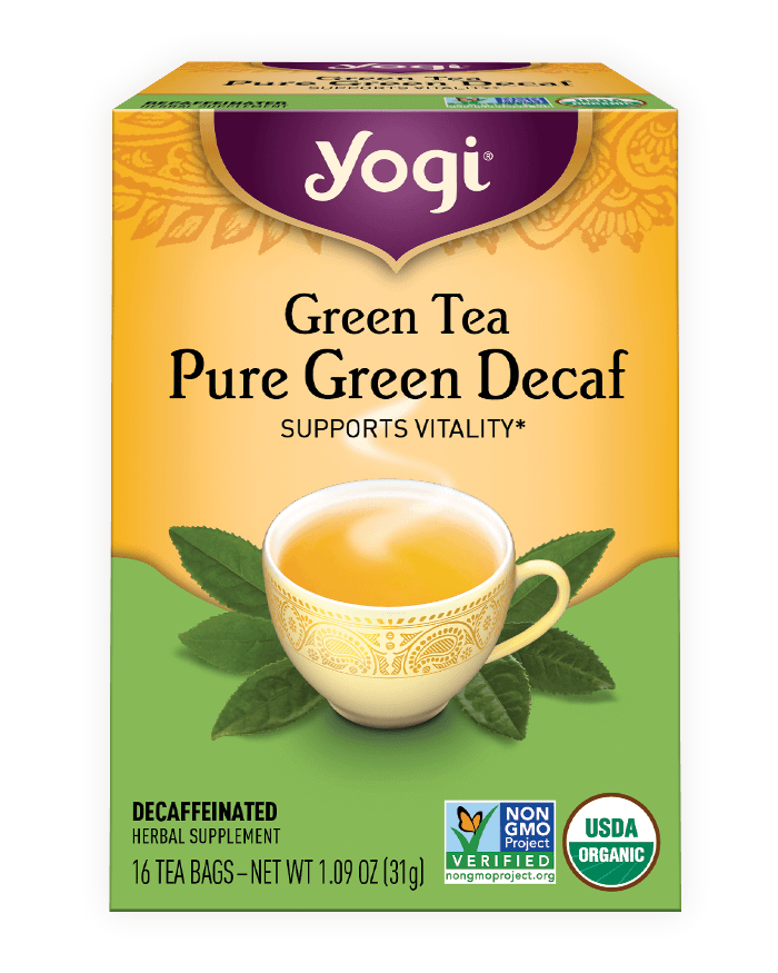 Yogi Teas Organic Decaf Green Tea Kombucha 16 Tea Bags