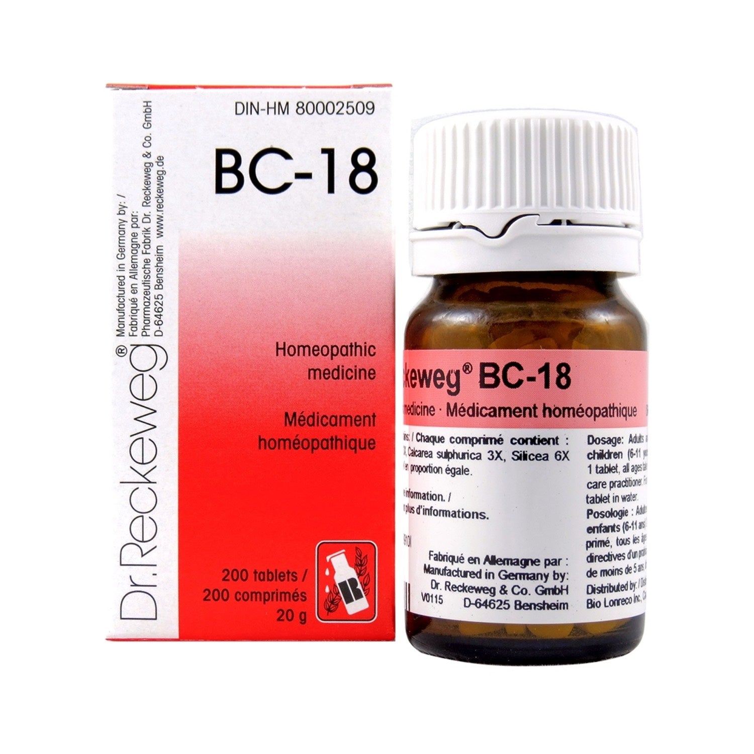 Dr. Reckeweg BC-18 200 Tablets 20g