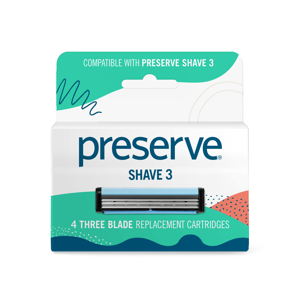 Preserve Shave 3 Triple blade Cartridges 4 Pack