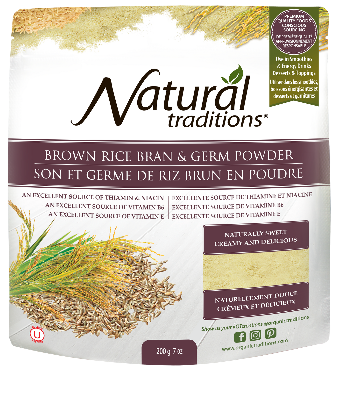 Natural Traditions Brown Rice Bran & Germ Powder 200g