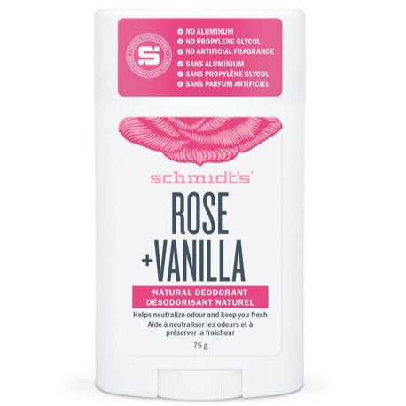 Schmidt's Rose + Vanilla Natural Deodorant 75g