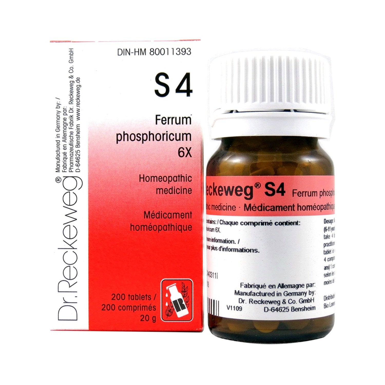 Dr. Reckeweg S4 Ferrum Phosphoricum 6X Tablets 20g