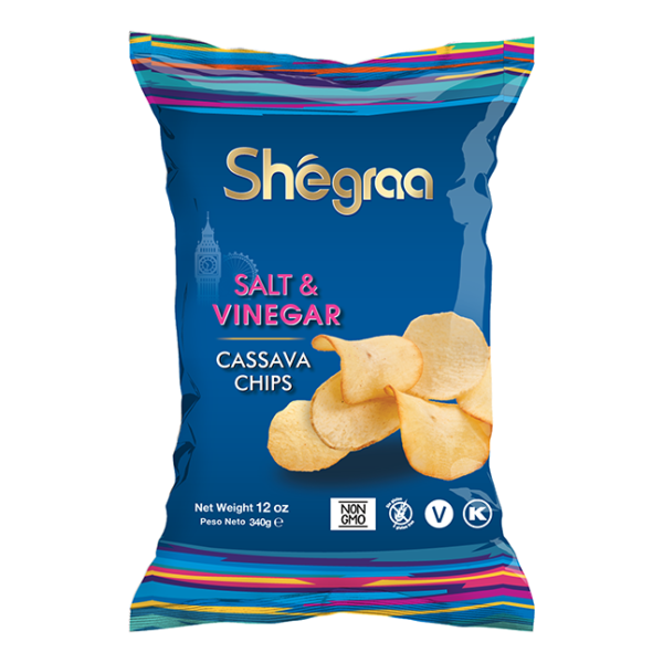 Shegraa Salt & Vinegar Yuca Cassava Chips 340g