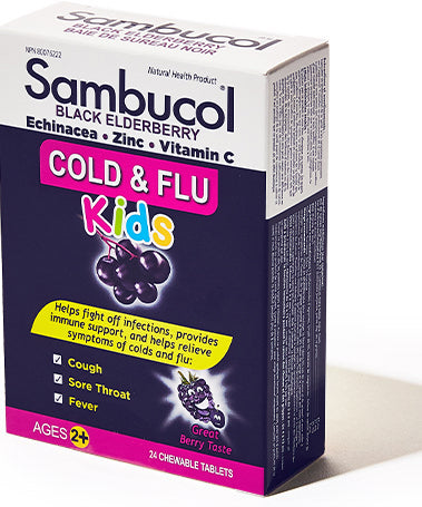 Sambucol Cold & Flu for Kids 24 Chewable Tablets