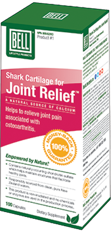Bell Lifestyle Products #1 Shark Cartilage for Joint Relief 100 Capsules