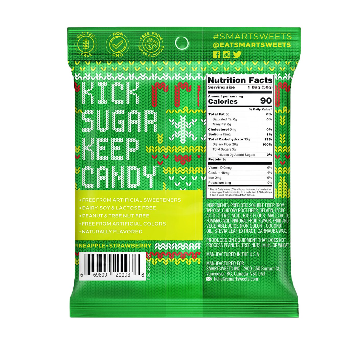 Smart Sweets Holiday Gummies Sour 50g