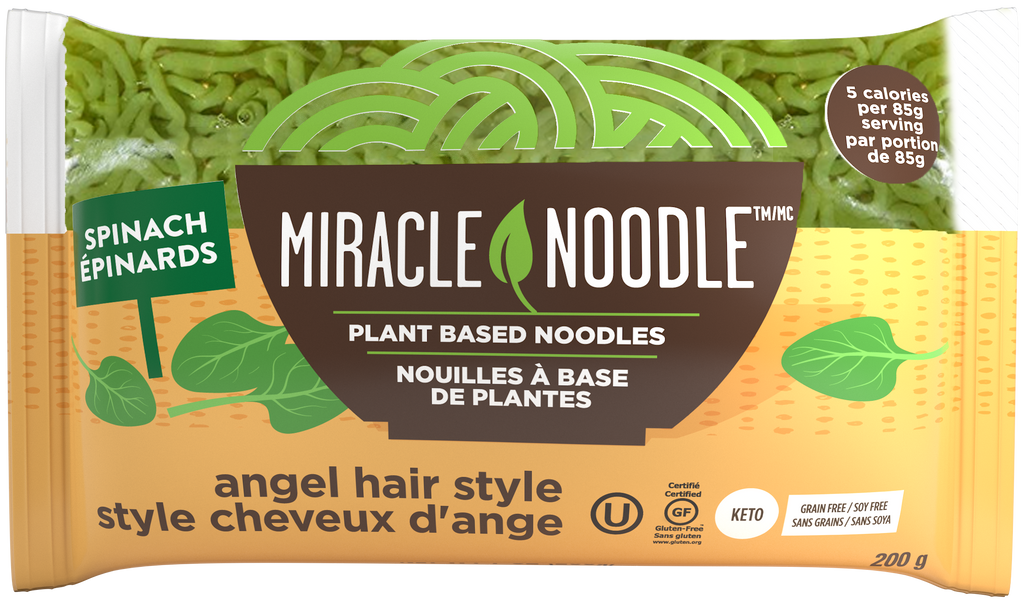 Miracle Noodle Spinach Angel Hair Pasta 198g
