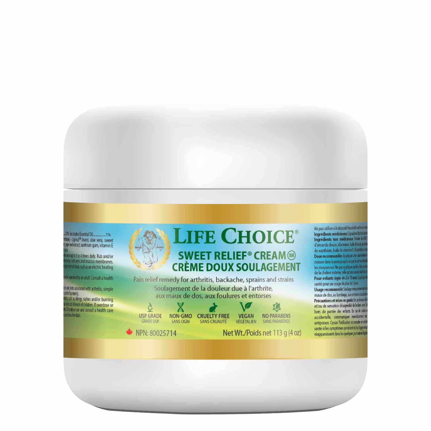 Life Choice Sweet Relief Cream With MSM 113g