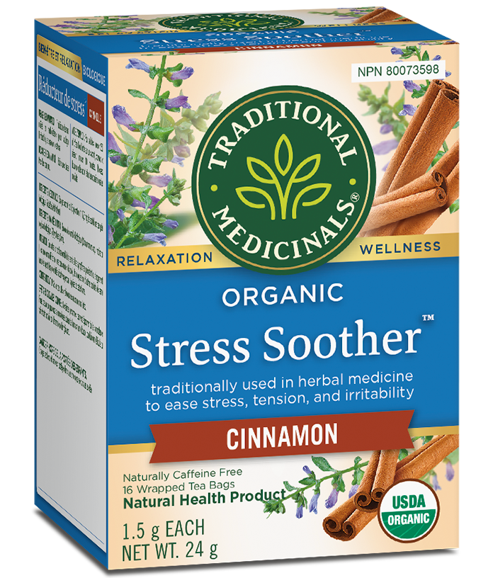 Traditional Medicinals Organic Stress Soother Cinnamon Tea 16 Teabags