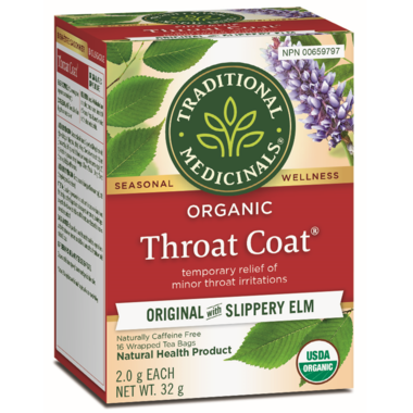 Traditional Medicinals Organic Throat Coat Tea 16 Tea Bags