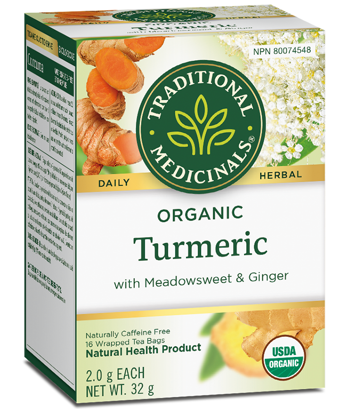 Traditional Medicinals Organic Turmeric with Ginger & Meadowsweet Tea 16 Tea Bags