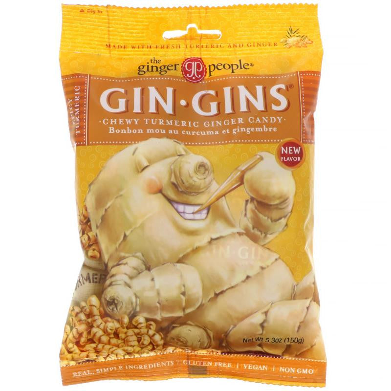 Ginger People Gin Gins Chewy Turmeric Ginger Candy 150g