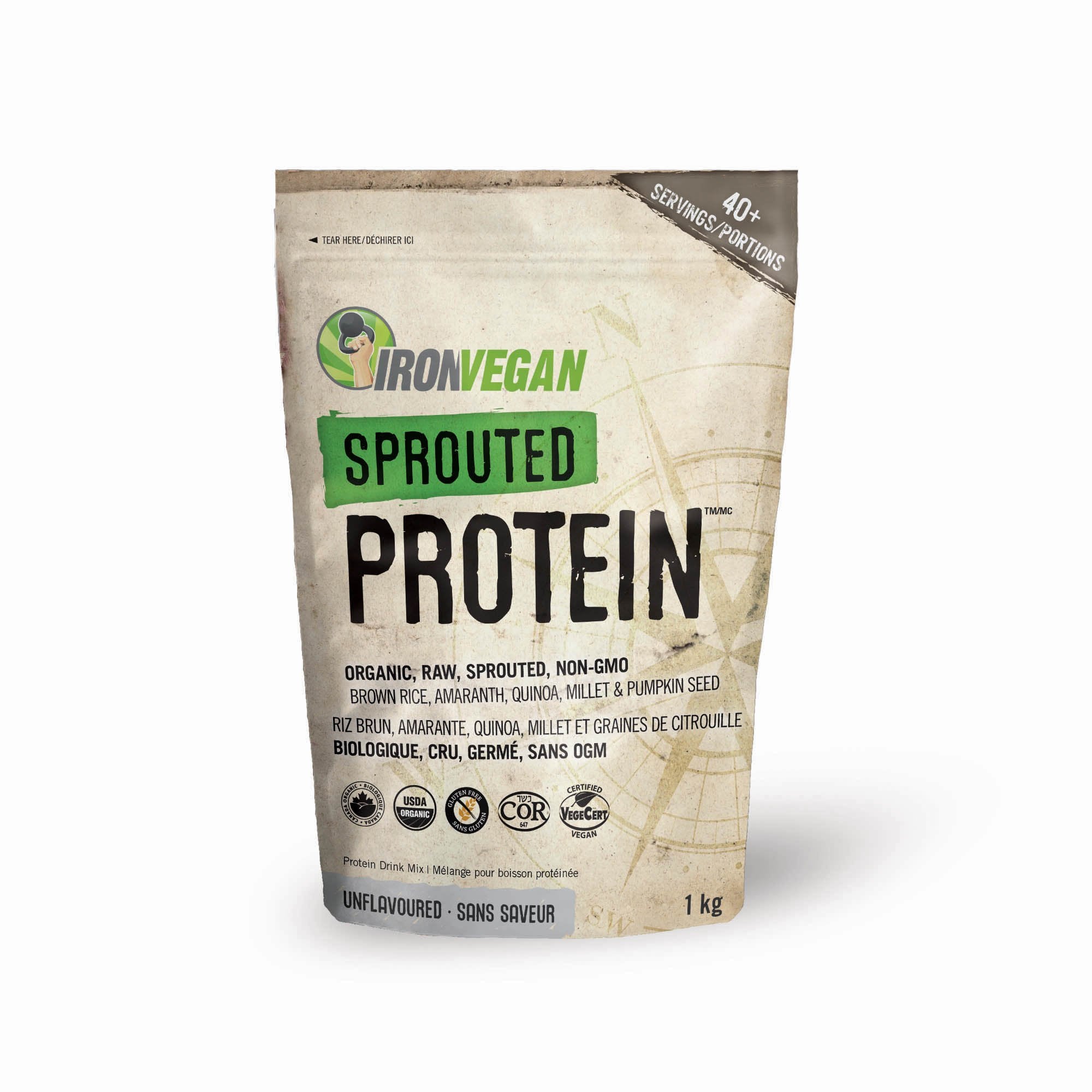 Iron Vegan Sprouted Protein Unflavoured 1kg
